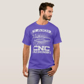 Mannen 5 As CNC Machinist Engineering GCode T-shirt (Voorkant volledig)