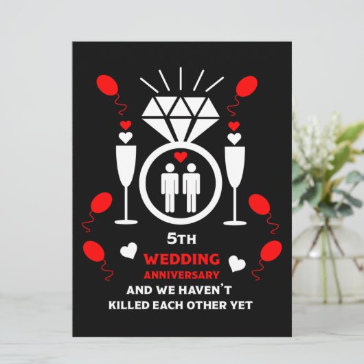 Mannen 5e Jubileum voor weddenschappen (Staand voorkant)