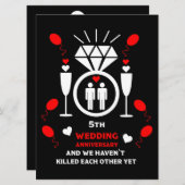 Mannen 5e Jubileum voor weddenschappen (Voorkant / Achterkant)