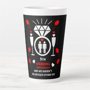 Mannen 5e Jubileum voor weddenschappen Latte Mok