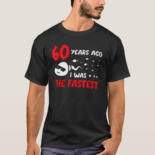Mannen 60 jaar geleden was ik de snelste verjaarda t-shirt (Voorkant)