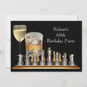 Mannen 60e Drink op de kaasbank op de geboorte Kaart (Voorkant)