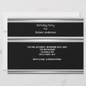 Mannen 60e verjaardag Chess Set Metal Kaart (Achterkant)