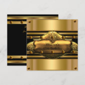 Mannen 60e verjaardag Gold Black Mans Kaart (Voorkant / Achterkant)
