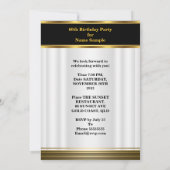  Mannen 60e verjaardag Gold White Beer Kaart (Achterkant)