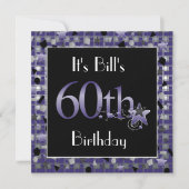 mannen 60e verjaardag Uitnodiging op persoonlijke  (Voorkant)