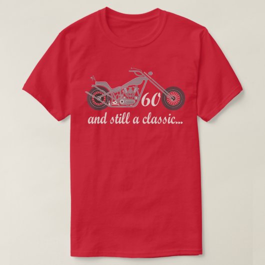 Mannen 60e verjaardag van de motorfiets Bike 60 ja T-shirt (Design voorkant)
