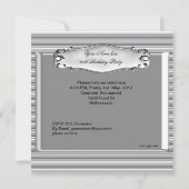 Mannen 60e verjaardag van de Silver Metal Mans Kaart (Achterkant)