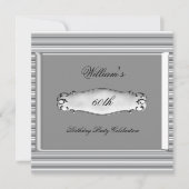 Mannen 60e verjaardag van de Silver Metal Mans Kaart (Voorkant)