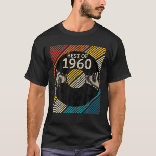 Mannen 60e verjaardag Vintage 1960 Vinyl Record DJ T-shirt