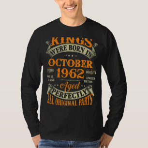 Mannen 60e Verjaardagskoningen geboren in oktober T-shirt