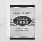 Mannen 60e zwarte zilver 2 kaart (Voorkant)