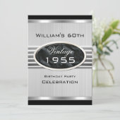 Mannen 60e zwarte zilver 2 kaart (Staand voorkant)