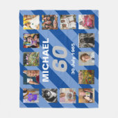 Mannen 60ste verjaardag 60 jaar oud zestigste cade fleece deken (Voorkant)