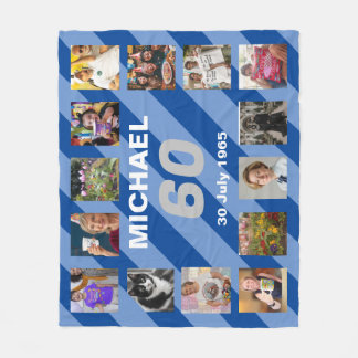 Mannen 60ste verjaardag 60 jaar oud zestigste cade fleece deken