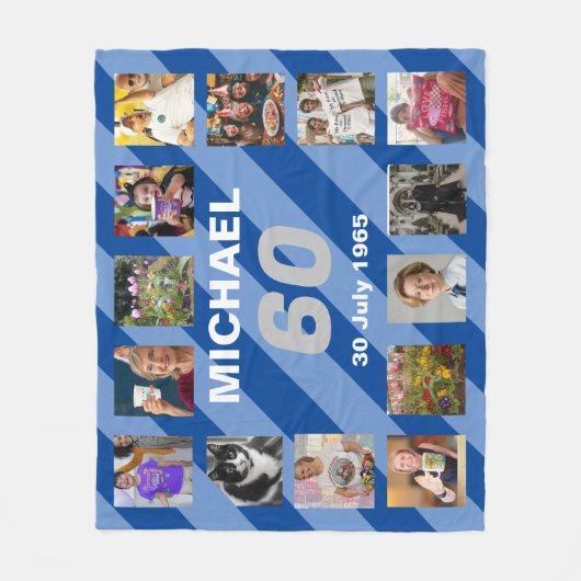 Mannen 60ste verjaardag 60 jaar oud zestigste cade fleece deken (Voorkant)