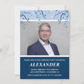 Mannen 60ste verjaardag foto Navy Blue Kaart (Voorkant)