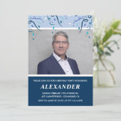 Mannen 60ste verjaardag foto Navy Blue Kaart (Staand voorkant)