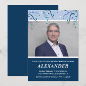 Mannen 60ste verjaardag foto Navy Blue Kaart (Voorkant / Achterkant)