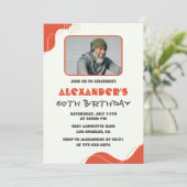 Mannen 60ste verjaardagsuitnodigingen Modern Photo Kaart (Staand voorkant)