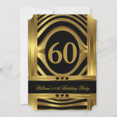 Mannen 60th Birthday Black Jewel Kaart (Voorkant)