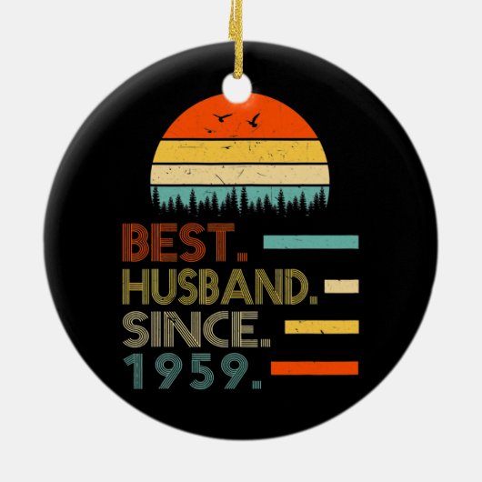 Mannen 63ste weddenschap Jubileum voor hem Keramisch Ornament (Achterkant)