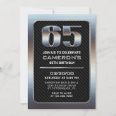 Mannen 65th Verjaardag Uitnodiging (Voorkant)