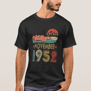 Mannen 70e verjaardag 70 jaar oude Vintage Novemb T-shirt