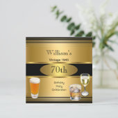  Mannen 70e verjaardag van de goudprijs 1945 Kaart (Staand voorkant)