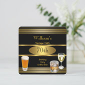 Mannen 70e verjaardag van de goudprijs 1945 Kaart (Staand voorkant)