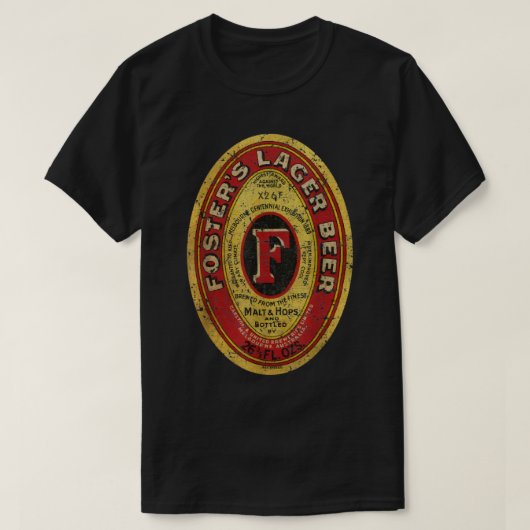 Mannen 70s Foster's Lager Beer  Brewing Beer T-shirt (Design voorkant)