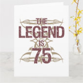 Mannen 75th Birthday Kaart (Gele Bloem)
