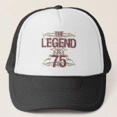 Mannen 75th Birthday Trucker Pet (Voorkant)