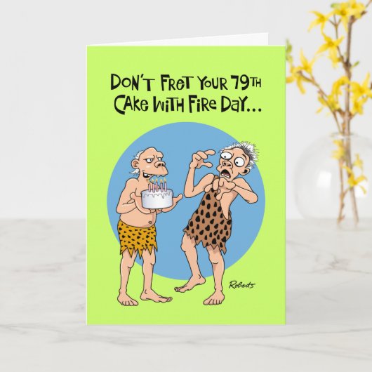 Mannen 79ste verjaardag kaart (Gele Bloem)