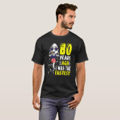 Mannen 80 jaar geleden was ik de snelste 80ste ver t-shirt (Voorkant volledig)