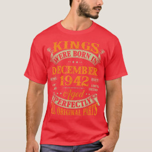 Mannen 80e verjaardag van giftkoningen, geboren in t-shirt