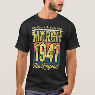 Mannen 80ste verjaardag het Man de mythe de legend T-shirt