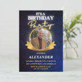 Mannen 80ste verjaardagsuitnodigingen Elegant Chic Kaart (Staand voorkant)