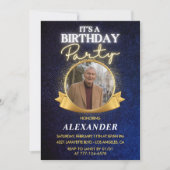 Mannen 85ste verjaardagsuitnodigingen Elegant Chic Kaart (Voorkant)