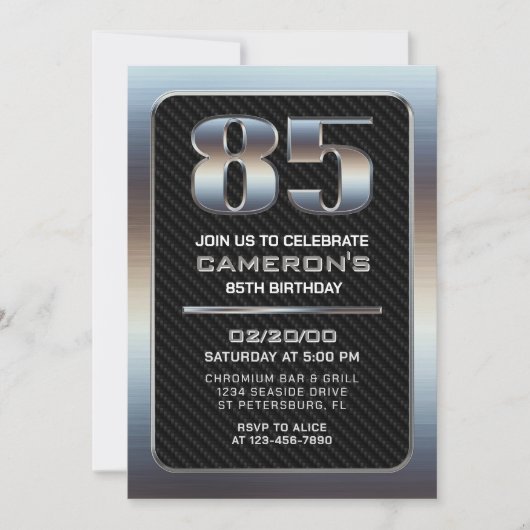 Mannen 85th Verjaardag Kaart (Voorkant)