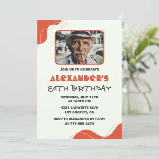 Mannen 86ste verjaardag kaart (Staand voorkant)