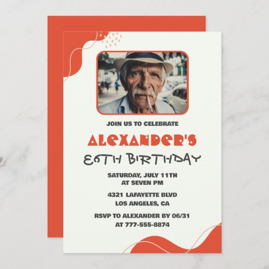 Mannen 86ste verjaardag kaart (Voorkant / Achterkant)