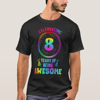 Mannen 8 jaar Geweldige 8 jaar oud 8e geboorte T-shirt