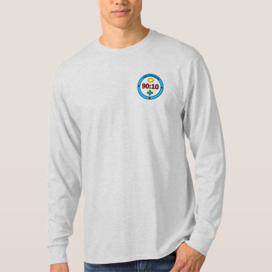 Mannen 90:10 T-shirt (Voorkant)