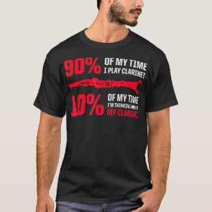 Mannen 90 van mijn tijd speel ik Clarinet 10 mijl T-shirt