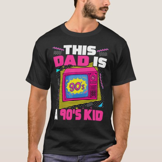 Mannen 90's Kind Papa 90's Aesthetische Vaderdag P T-shirt (Voorkant)