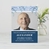 Mannen 90ste verjaardagsuitnodigingen Foto Navy Bl Kaart (Staand voorkant)