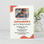 Mannen 90ste verjaardagsuitnodigingen Modern Photo Kaart (Staand voorkant)