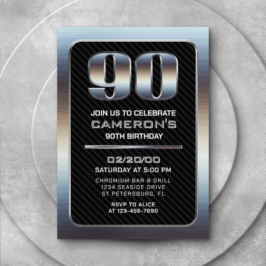 Mannen 90th Verjaardag Kaart