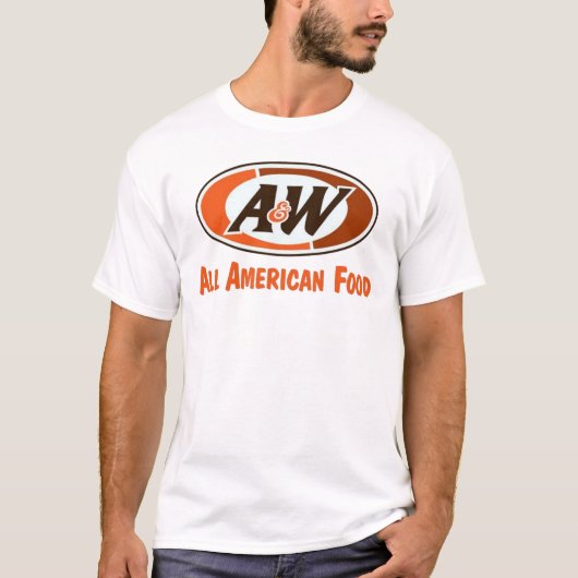 Mannen A&W American Food Nostalgia T Shirt (Voorkant)